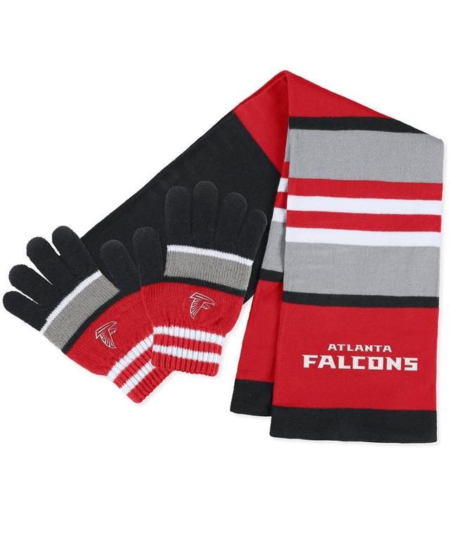 Womens WEAR by Erin Andrews Atlanta Falcons Stripe Glove & Scarf Set Product Image