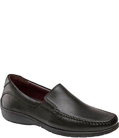 Johnston & Murphy Crawford Venetian Tumbled Full Grain) Men's Slip on Shoes Product Image