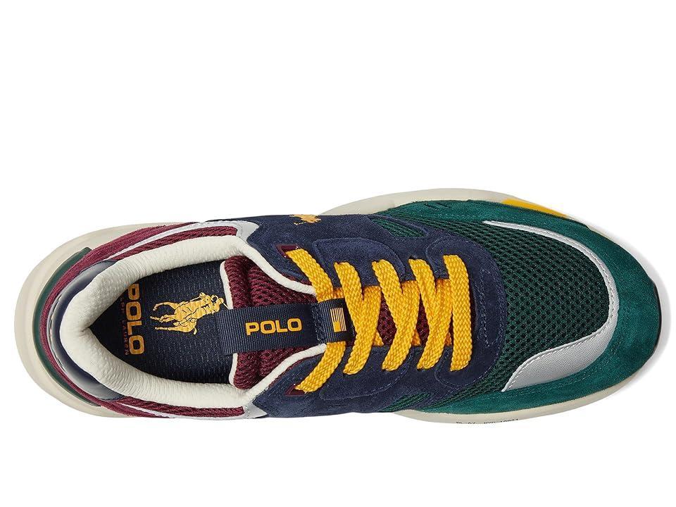 Polo Ralph Lauren Suede Mesh-Polo Jgr Pp-Sneakers-Low Top Lace (Collegiate Color/Blockblock) Men's Running Shoes Product Image