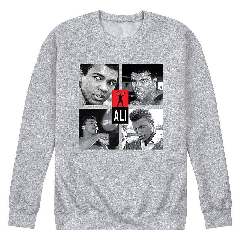 Mens Muhammad Ali Photo Grid Sweatshirt Athletic Grey Product Image