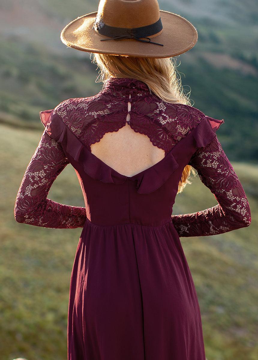 Sveta Maxi Dress in Oxblood Product Image