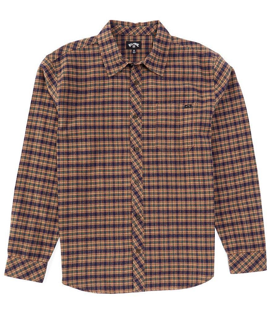 Billabong Coastline Flannel Long Sleeve Yarn-Dyed Small Plaid Shirt Product Image