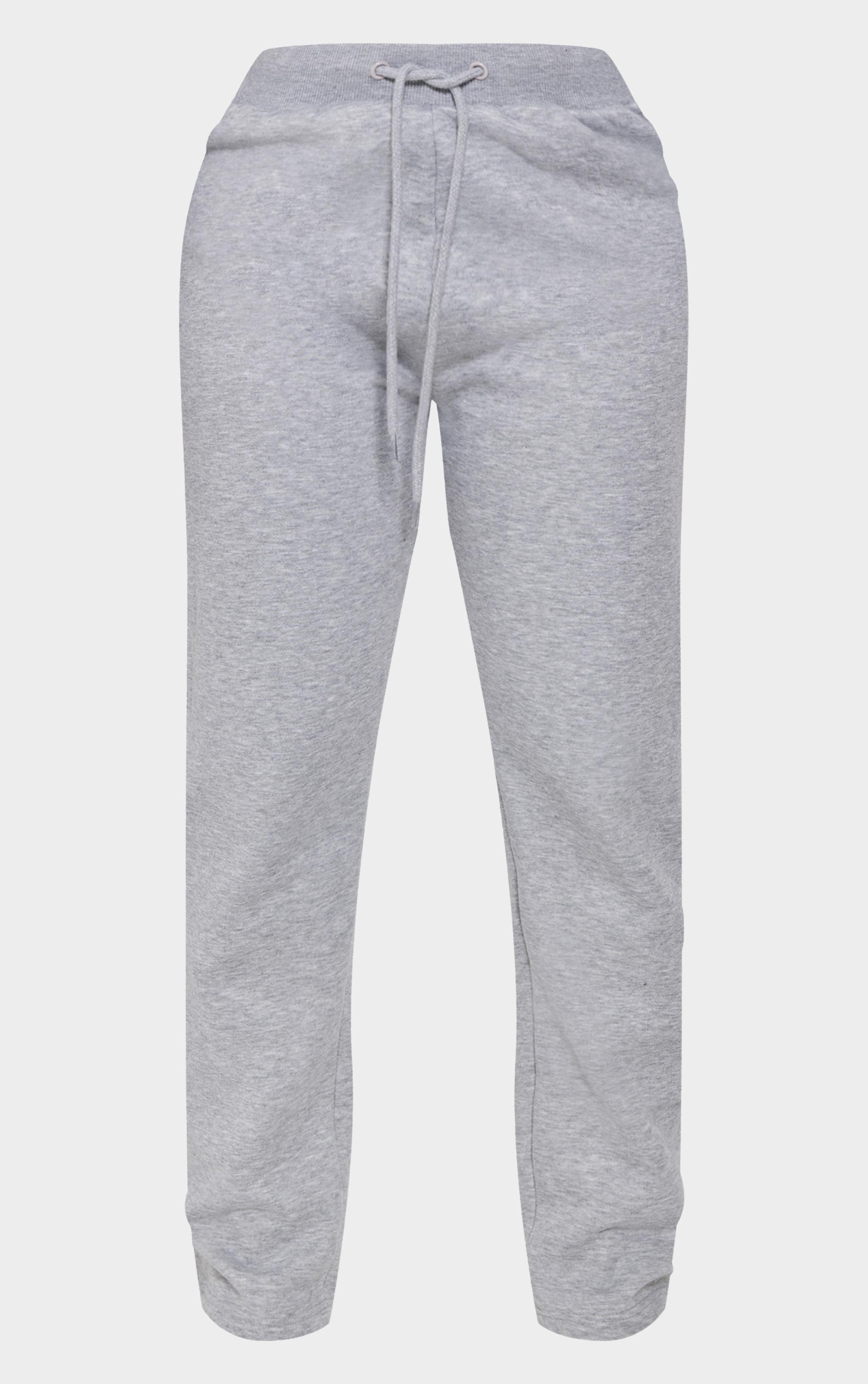 PRETTYLITTLETHING Shape Grey Marl Printed Back Oversized Sweatpants Product Image