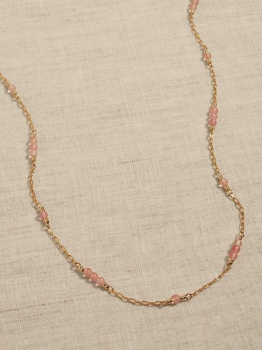 Quartz Beaded Chain Necklace Product Image