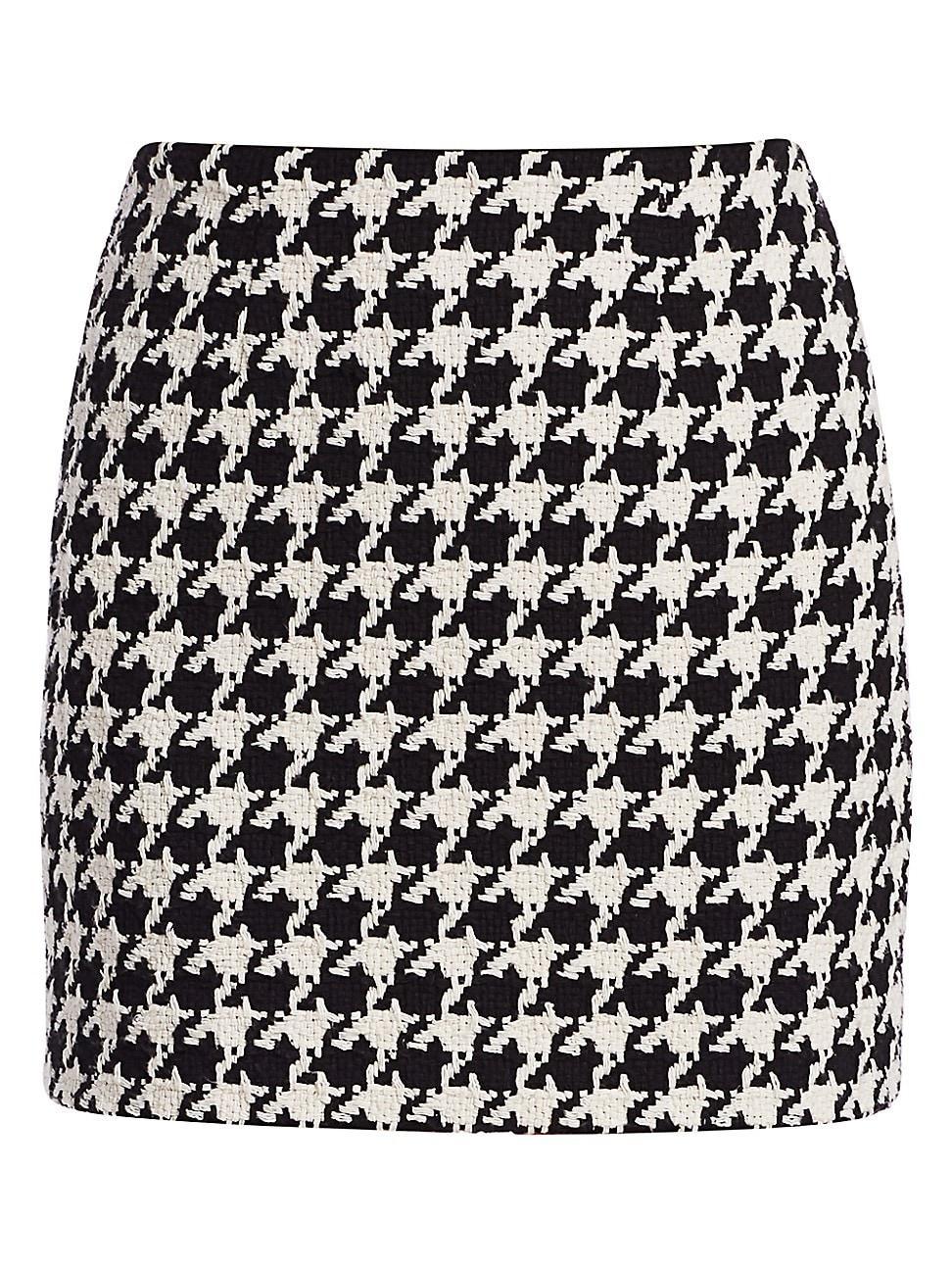 Womens Livia Houndstooth Mini Skirt product image