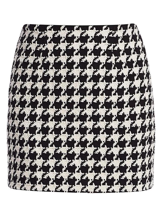 Womens Livia Houndstooth Mini Skirt Product Image