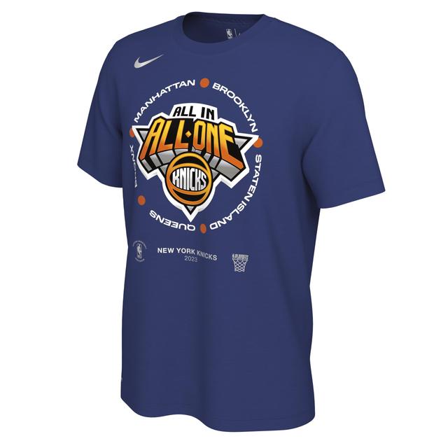 New York Knicks Nike Mens NBA Playoff Mantra 2023 T-Shirt Product Image