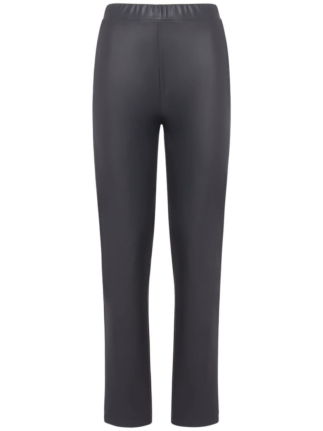 MAX MARA Zefir Faux Leather Leggings In Medium Grey Product Image