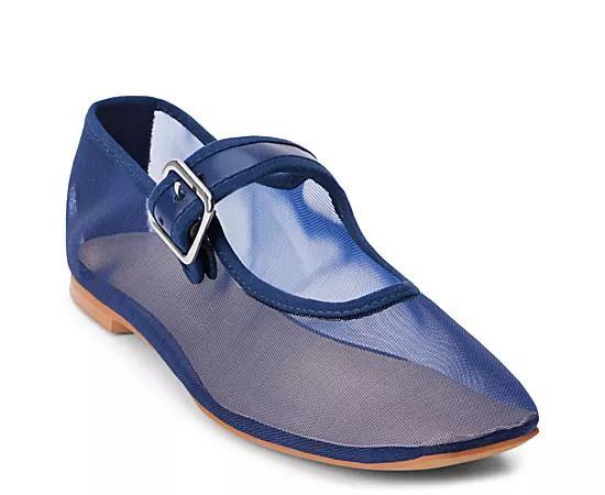 Coconuts Womens Tribeca Mesh Square-Toe Mary Jane Ballet Flat. Product Image