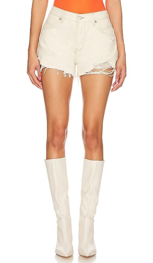 Free People x We The Free Now Or Never Denim Short in Cream. Product Image