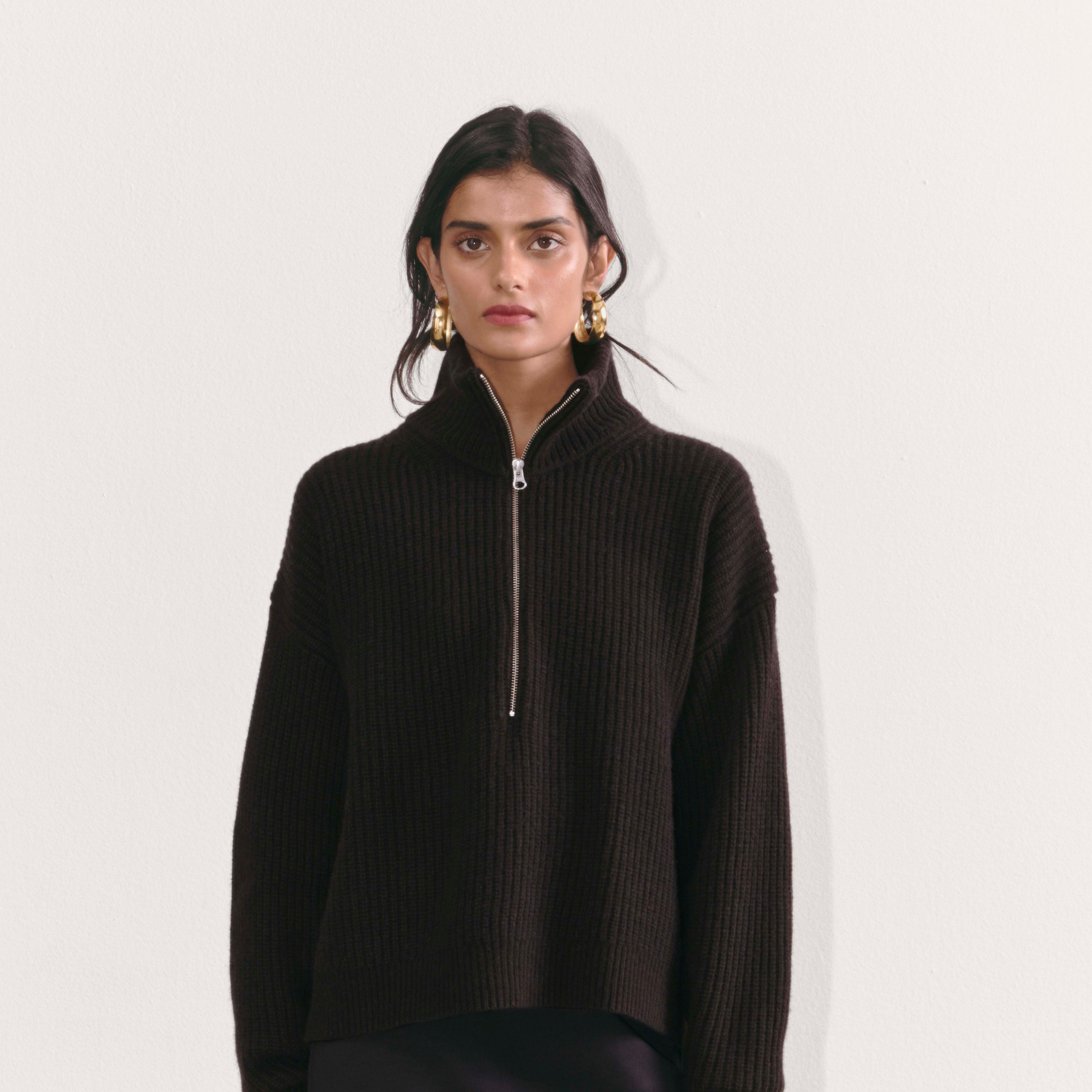 Womens Half-Zip Sweater in Luxe Merino by Everlane Product Image