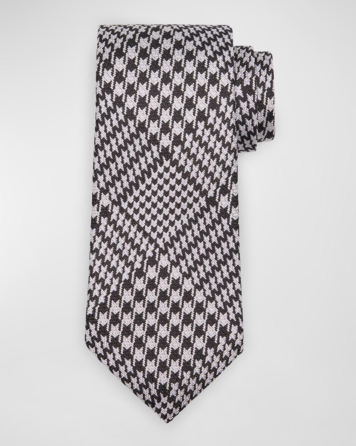 Men's Houndstooth Silk Tie Product Image