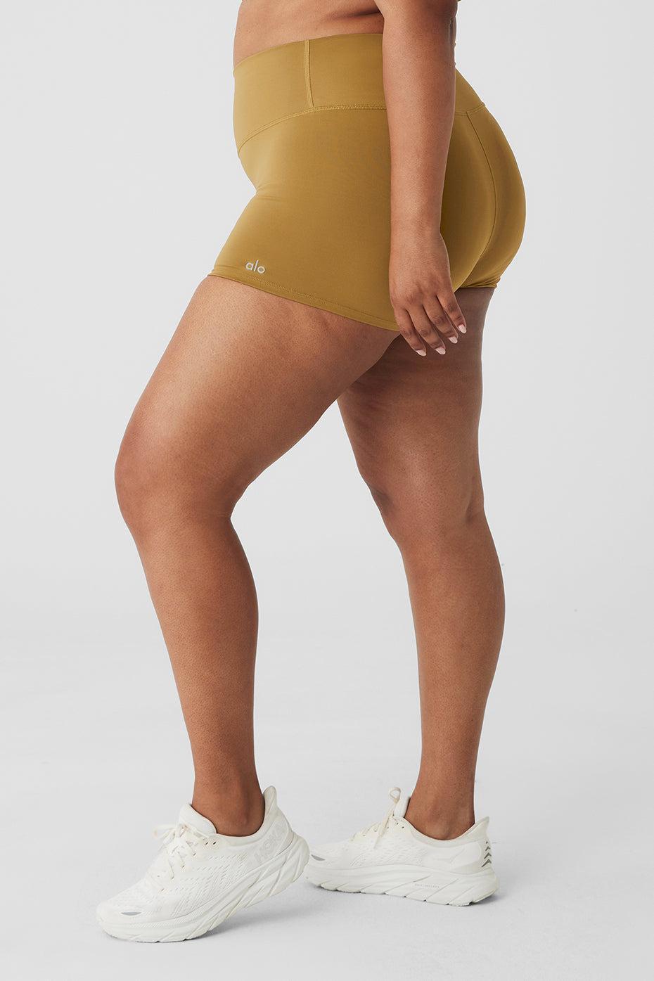 3" High-Waist Airlift Short - Golden Olive Branch Female Product Image