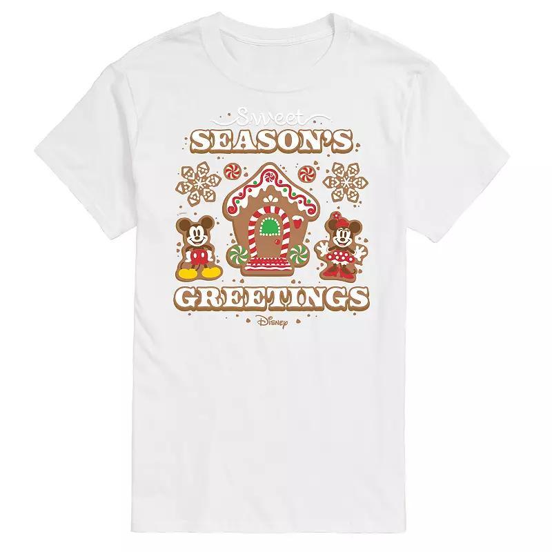 Disneys Mickey & Minnie Mouse Mens Sweet Seasons Greetings Graphic Tee Product Image