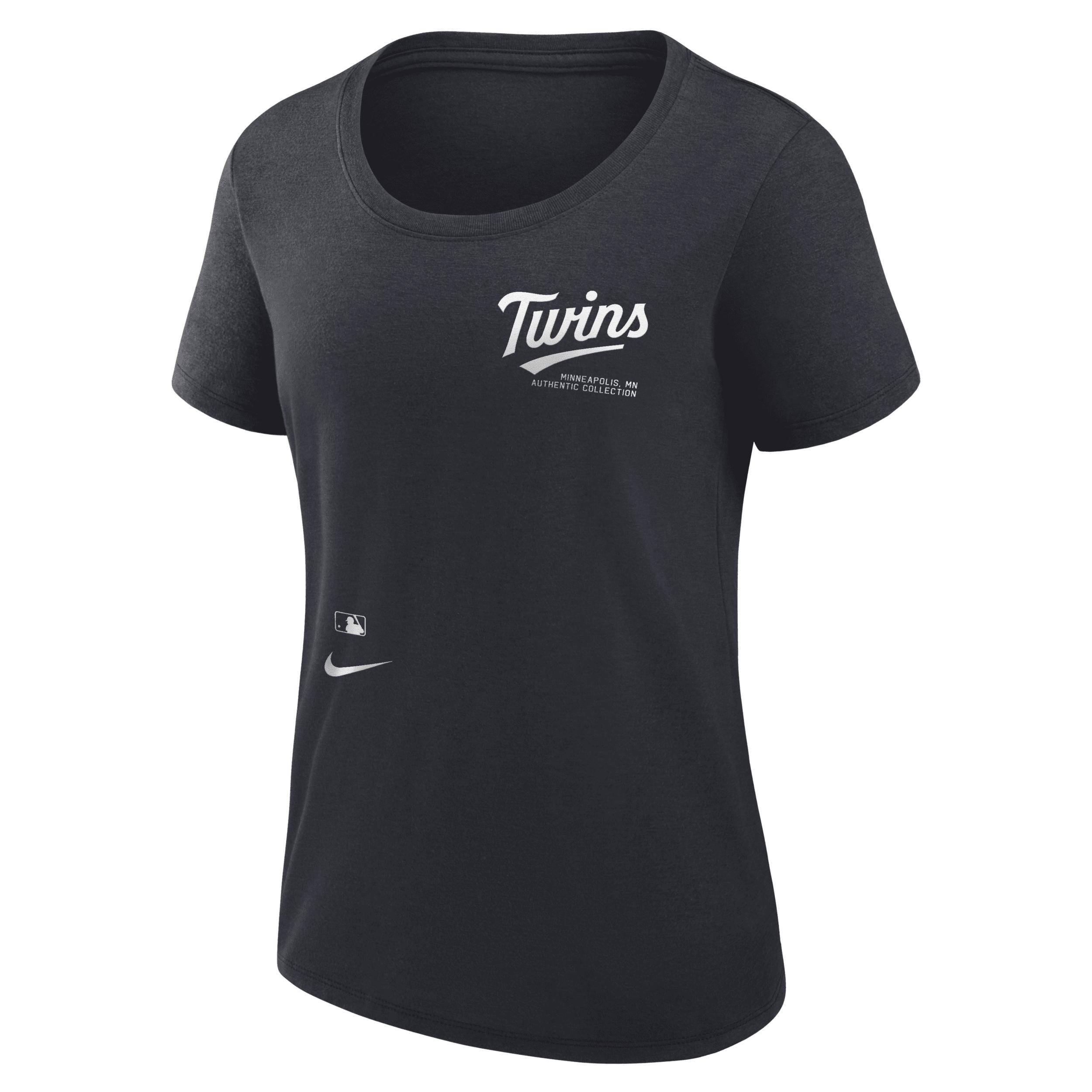 Womens Nike Royal Chicago Cubs Authentic Collection Performance Scoop Neck T-Shirt CUB Blue Product Image