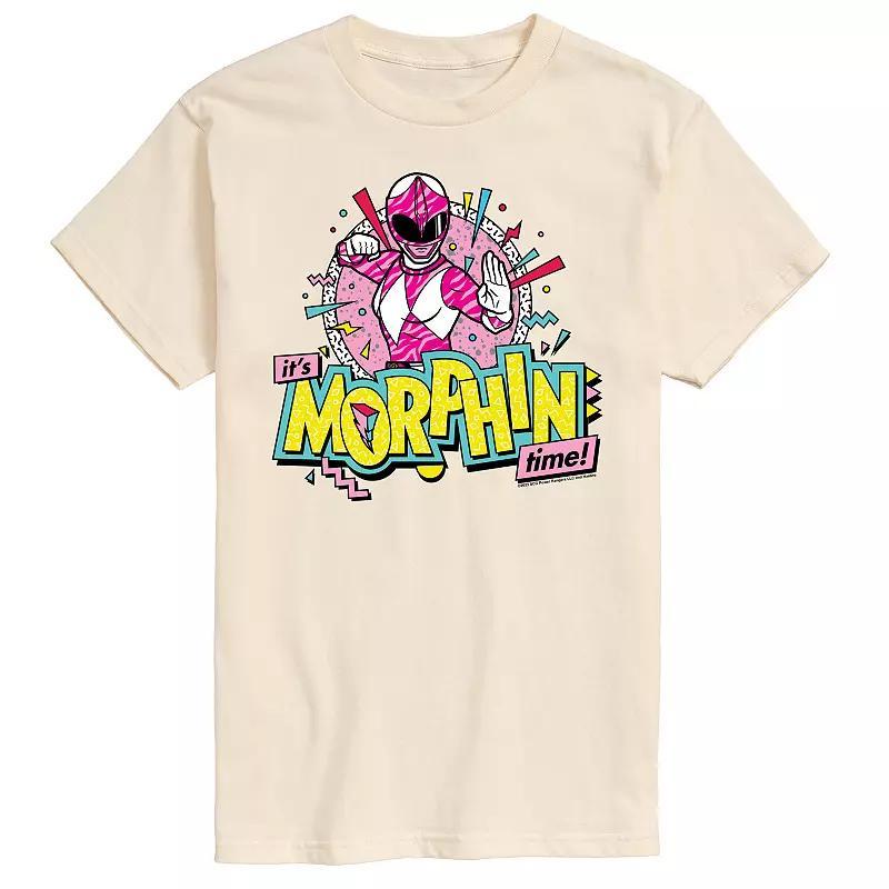 Mens Power Rangers Morphin Time Pink Graphic Tee Product Image