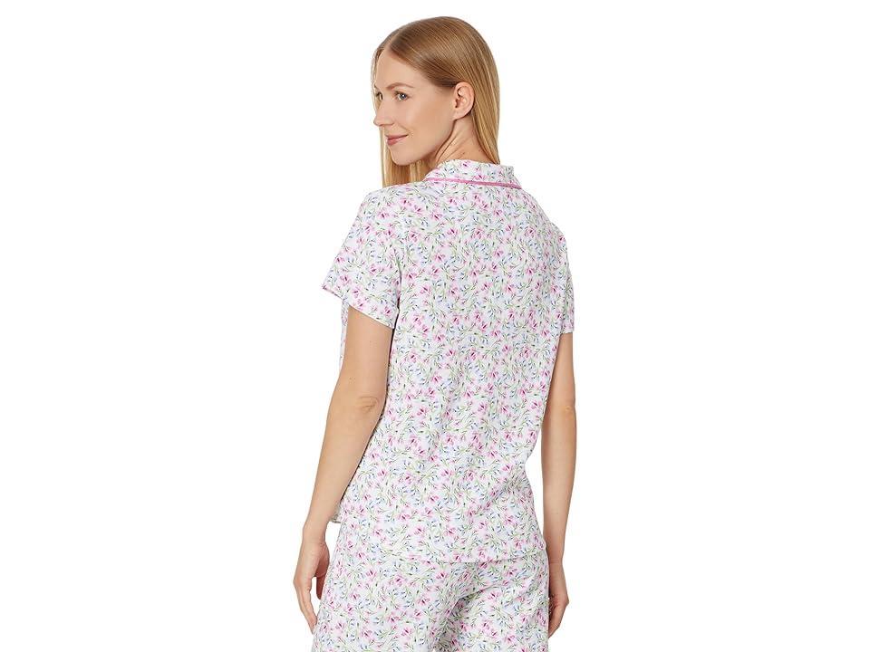 Karen Neuburger Blooming Breeze Two-Piece Short Sleeve Girlfriend Long Pj Set (Ditsy Pop) Women's Pajama Sets Product Image