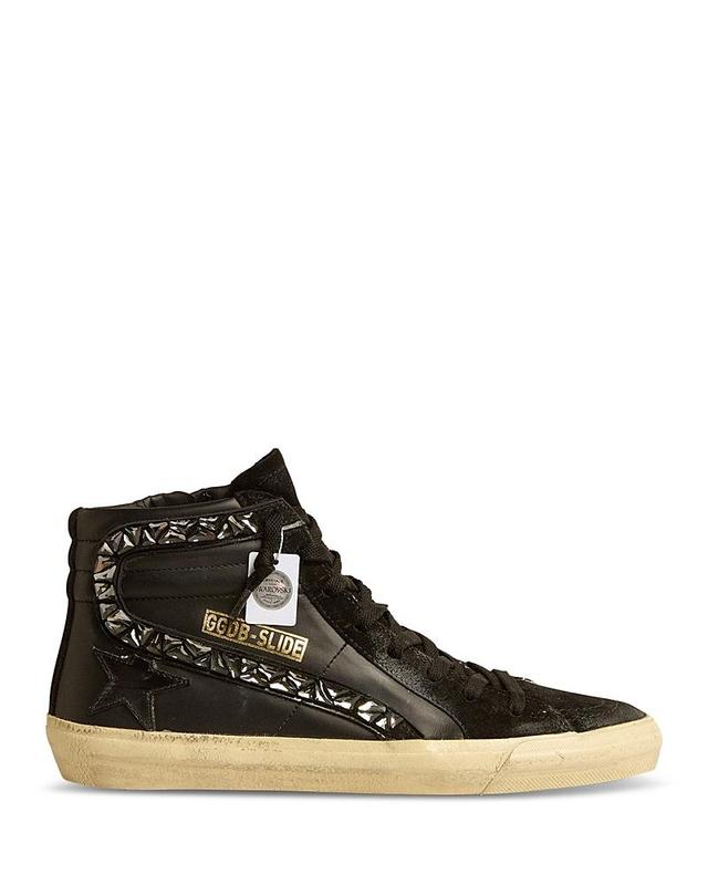 Golden Goose Womens Super Star Swarowski Crystal Mid Top Sneakers Product Image