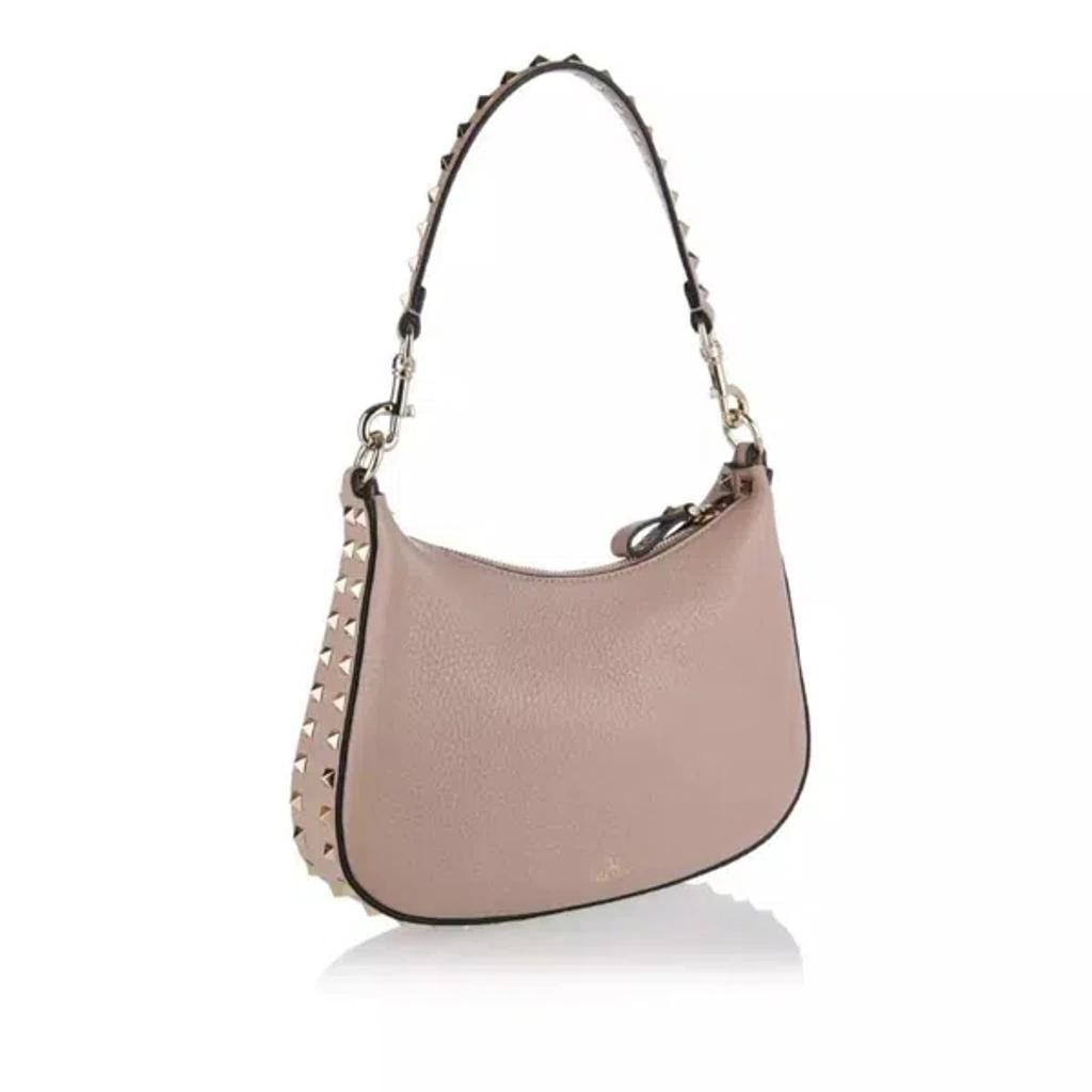 VALENTINO GARAVANI Women's Small Rockstud Hobo Bag In Poudre Product Image