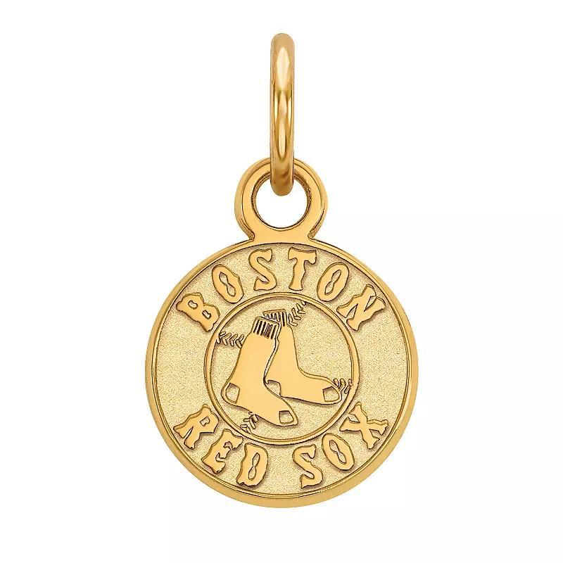 LogoArt Sterling Silver Boston Red Sox Extra-Small Pendant, Womens Gold Tone Product Image