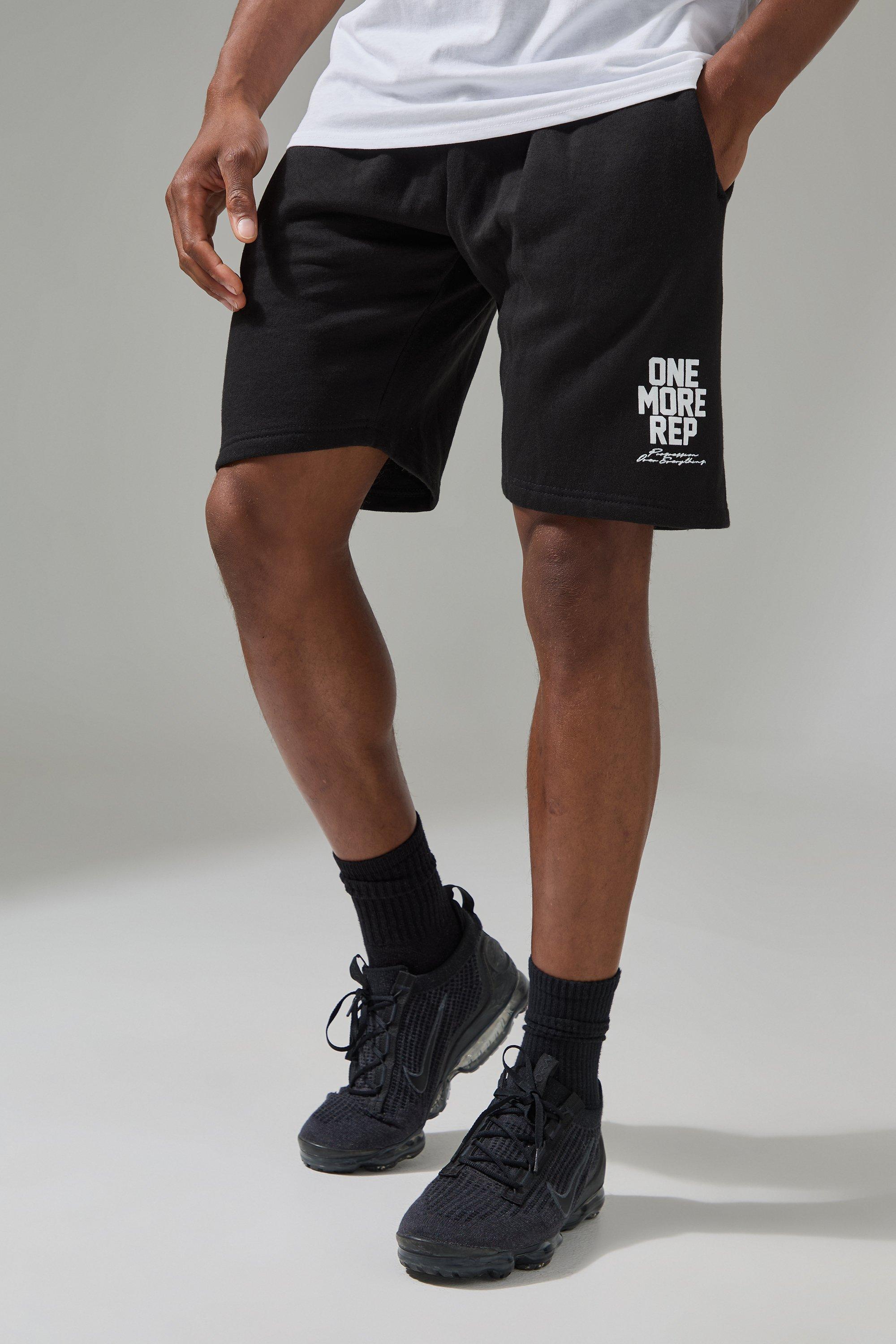 Mens Black Man Active One More Rep Oversized 5inch Shorts, Black Product Image