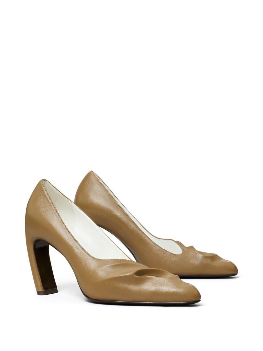 TORY BURCH Sculpted Peep-toe Pump In Soft Acorn Product Image