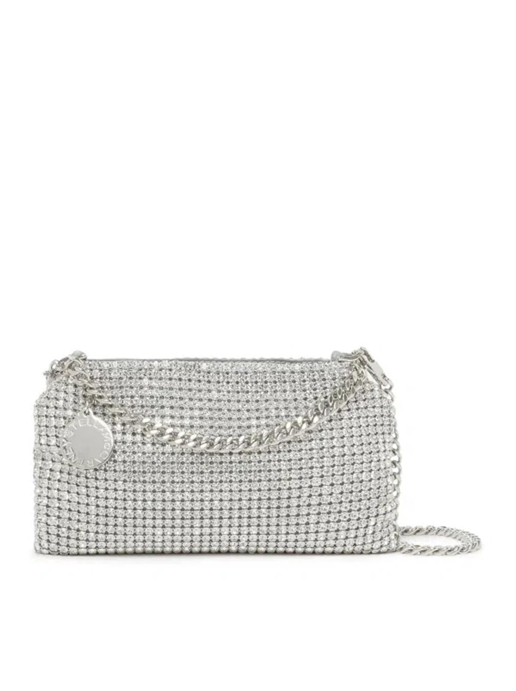 Falabella Crystal Mesh Shoulder Bag In Metallic Product Image