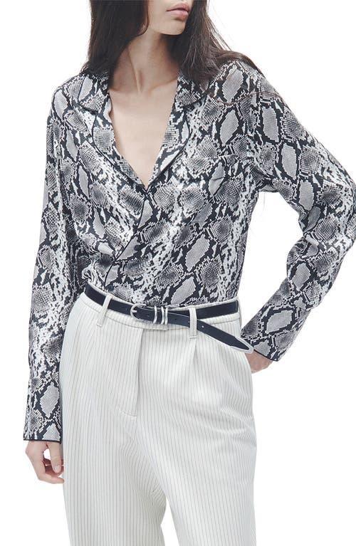 Womens Aurora Snake Silk-Blend Shirt Product Image