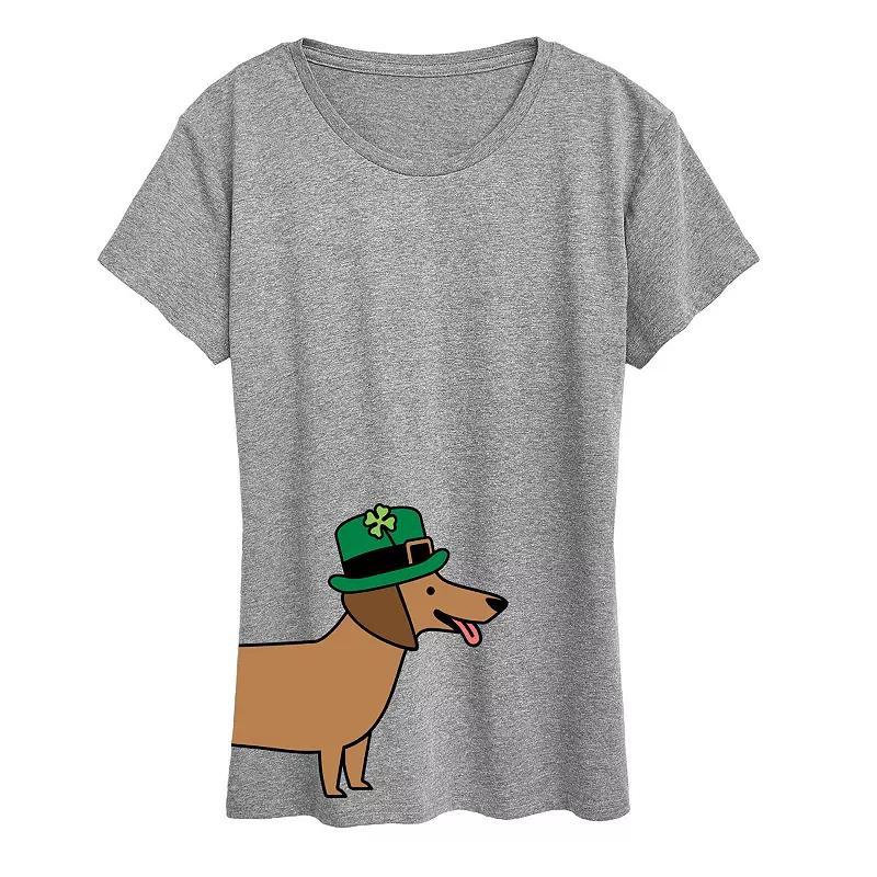 Plus St. Patricks Day Dachsund Graphic Tee, Womens Product Image