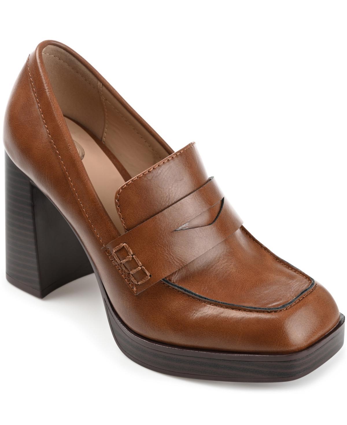 Journee Collection Ezzey Womens Heeled Loafers Product Image