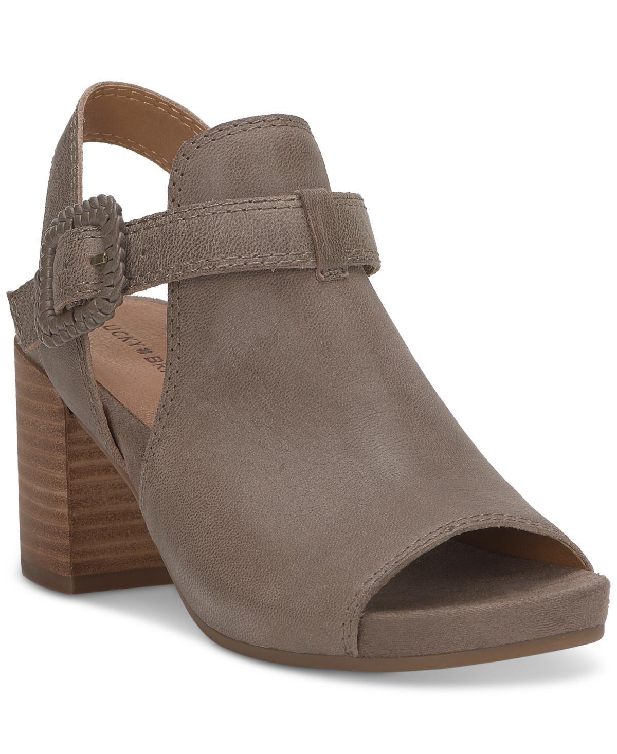 Lucky Brand Womens Juliane Cutout Slingback Block Heel Sandals Product Image