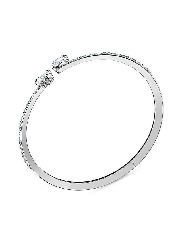 Womens Mesmera Rhodium-Plated Swarovski Crystal Heart Soul Bangle Product Image