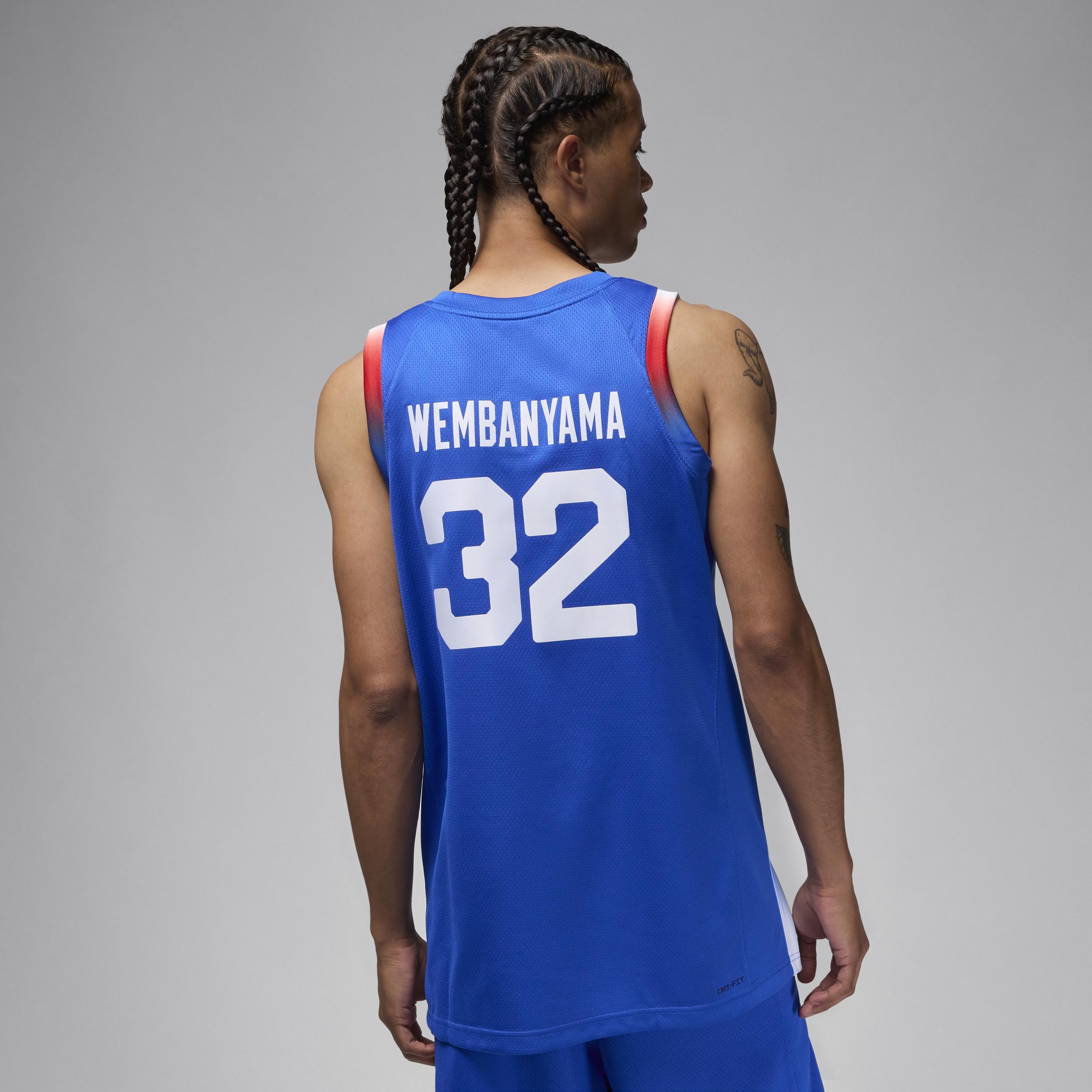 Men's Victor Wembanyama France Limited Road Jordan Basketball Replica Jersey Product Image