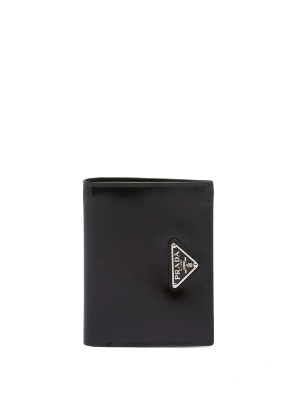 Logo-plaque Leather Wallet In Black Product Image