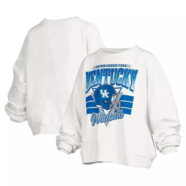 Womens Pressbox Kentucky Wildcats Janice Retro Logo Oversized Pullover Sweatshirt Product Image