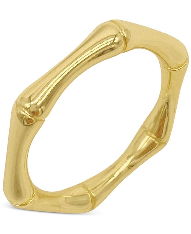 Adornia Gold-Tone Water-Resistant Bamboo Band Ring Product Image