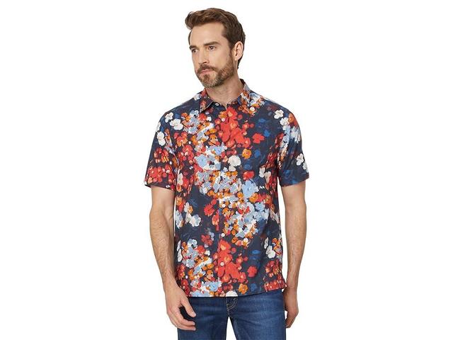 Ted Baker PIERRES Short Sleeve Regular Camo Floral Shirt (Dark ) Men's Jacket Product Image