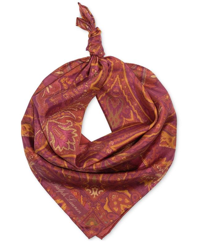 Lauren Ralph Lauren Womens Silk Paisley Square Scarf Product Image