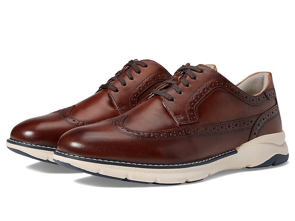 Florsheim Frenzi Wing Tip Oxford (Cognac Smooth/White Sole) Men's Shoes Product Image