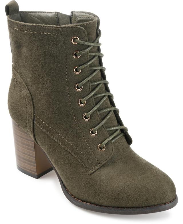 Journee Collection Baylor Womens Combat Boots Green Product Image