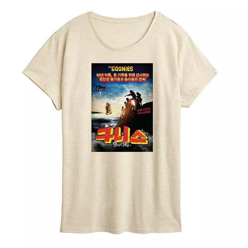 Womens The Goonies Korean Poster Graphic Tee Grey Gray Product Image