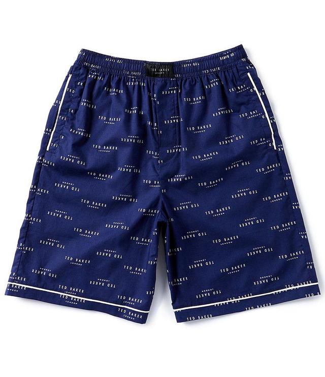 Ted Baker London Core Classic Jam Linear Logo 9#double; Inseam Sleep Shorts Product Image