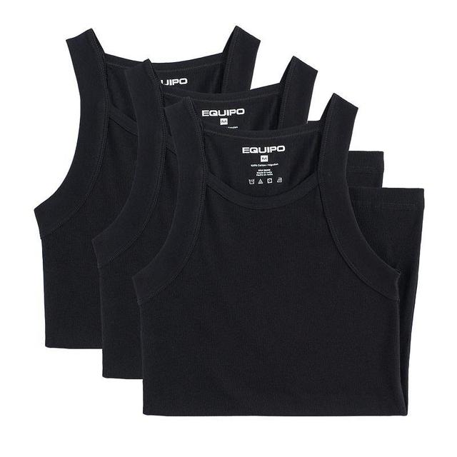 Mens Equipo 3-pack Solid Ribbed Tank Top A-Shirts Product Image