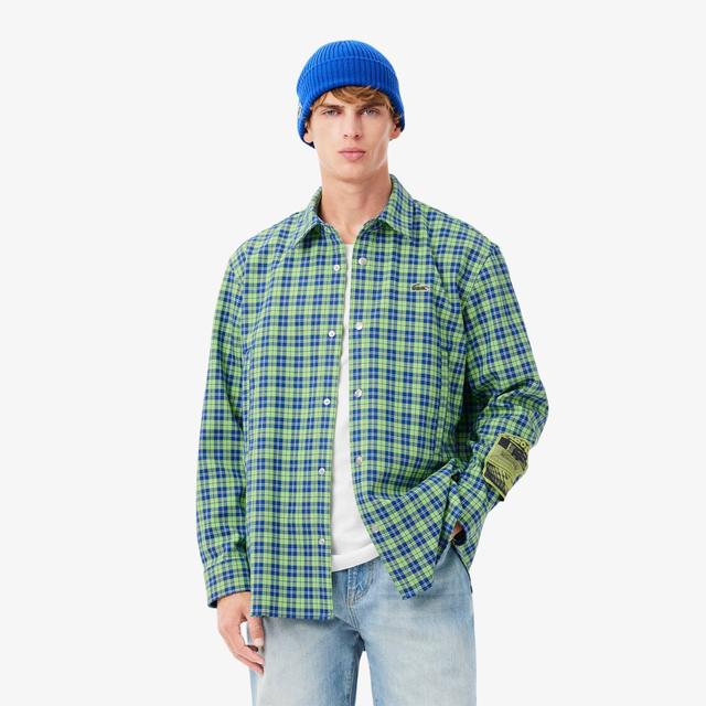 Relaxed Fit Plaid Overshirt Product Image