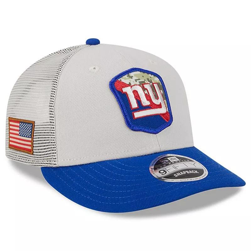 Mens New Era Stone/Royal New York Giants 2023 Salute To Service Low Profile 9FIFTY Snapback Hat Product Image