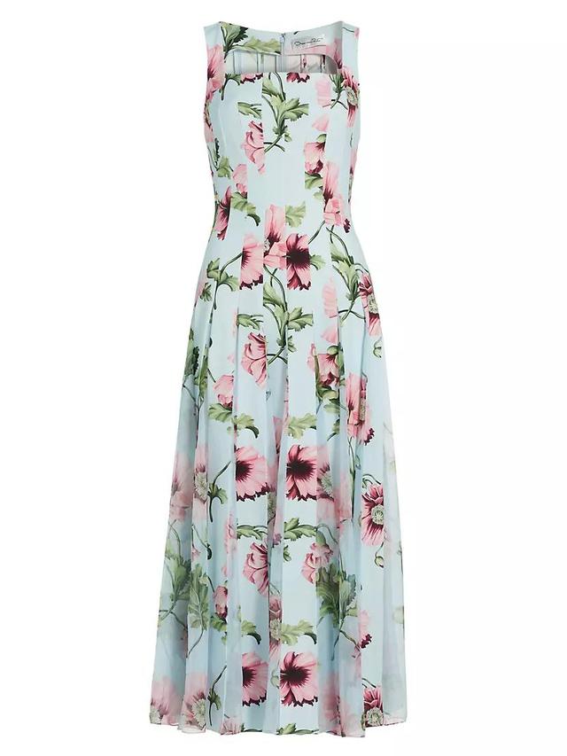 Cady Poppies Godet Maxi Dress Product Image