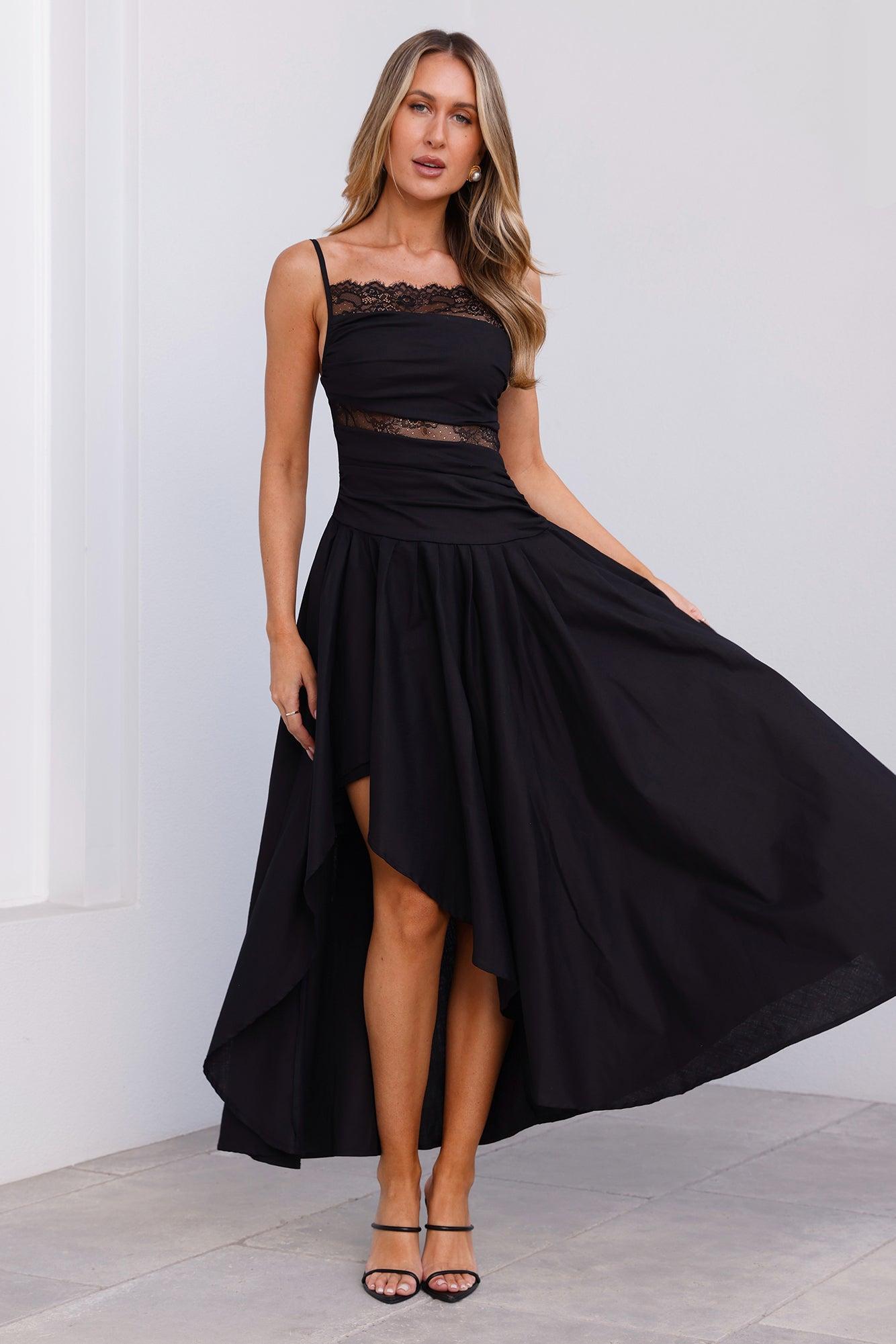 Black Tie Chic Maxi Dress Black Product Image