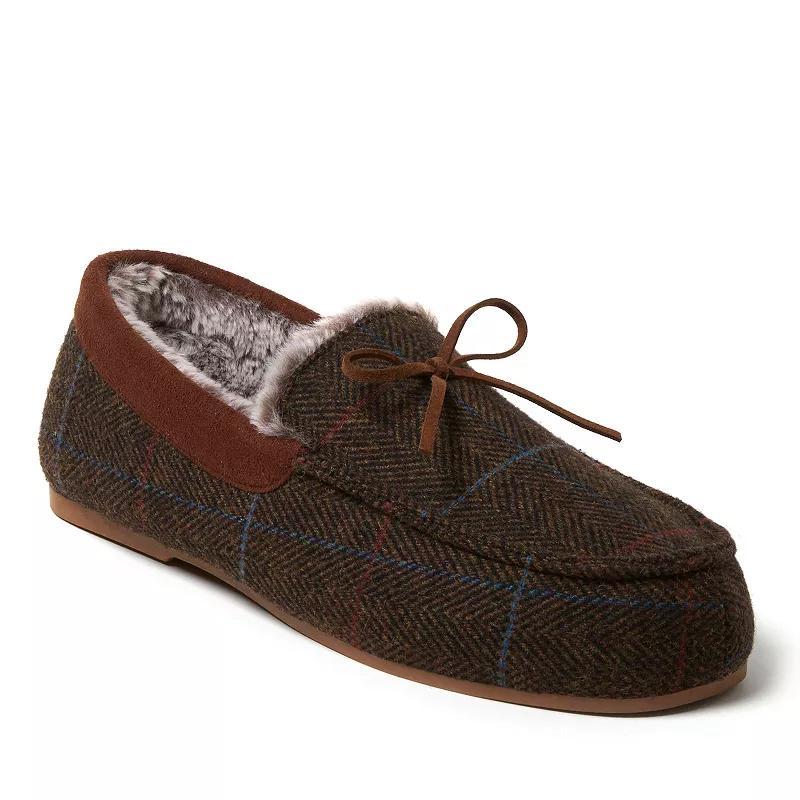 Dearfoams Atlas Mens Plaid Driving Moccasins Blue Product Image