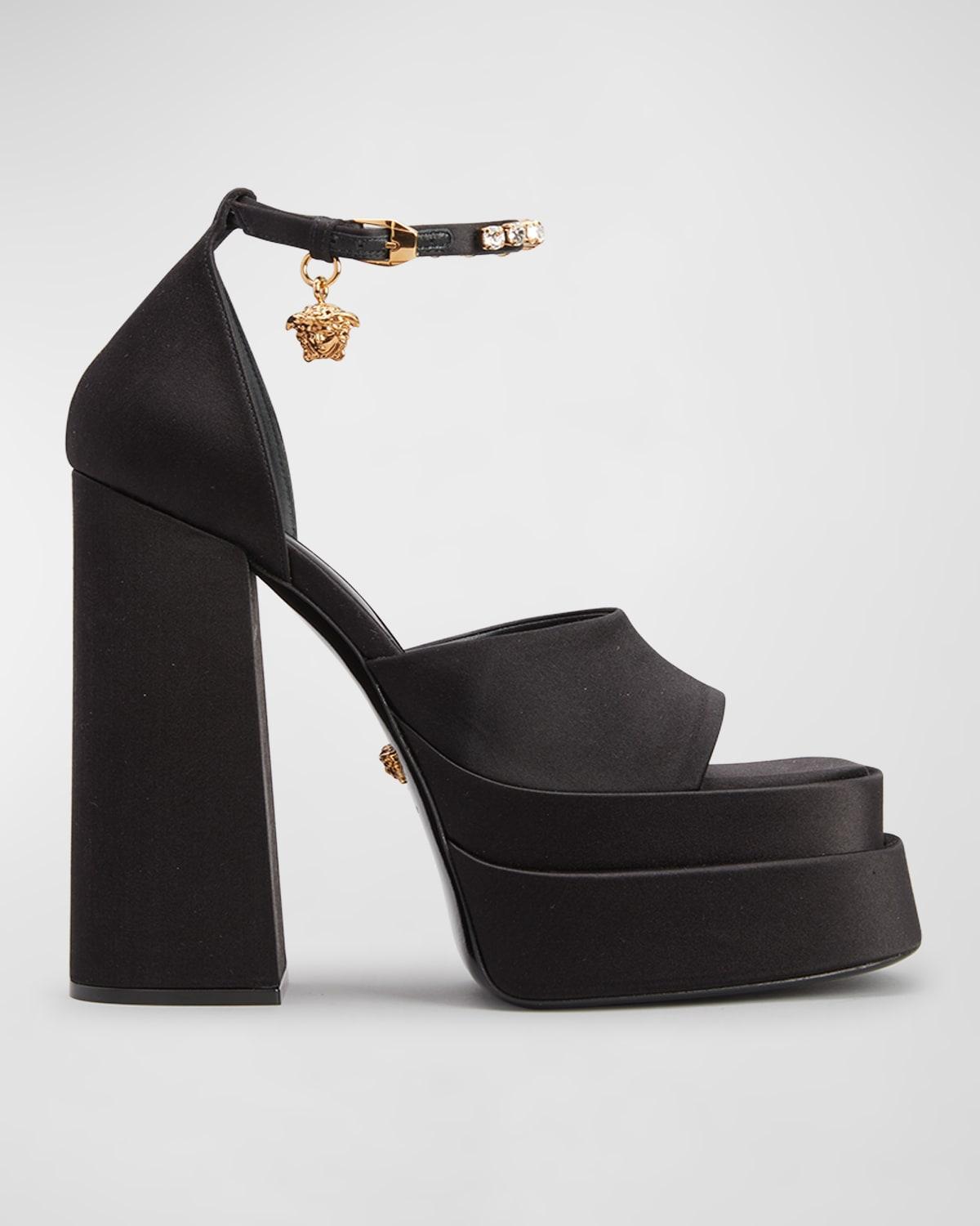 Versace Womens Ankle Strap Platform High Heel Sandals Product Image