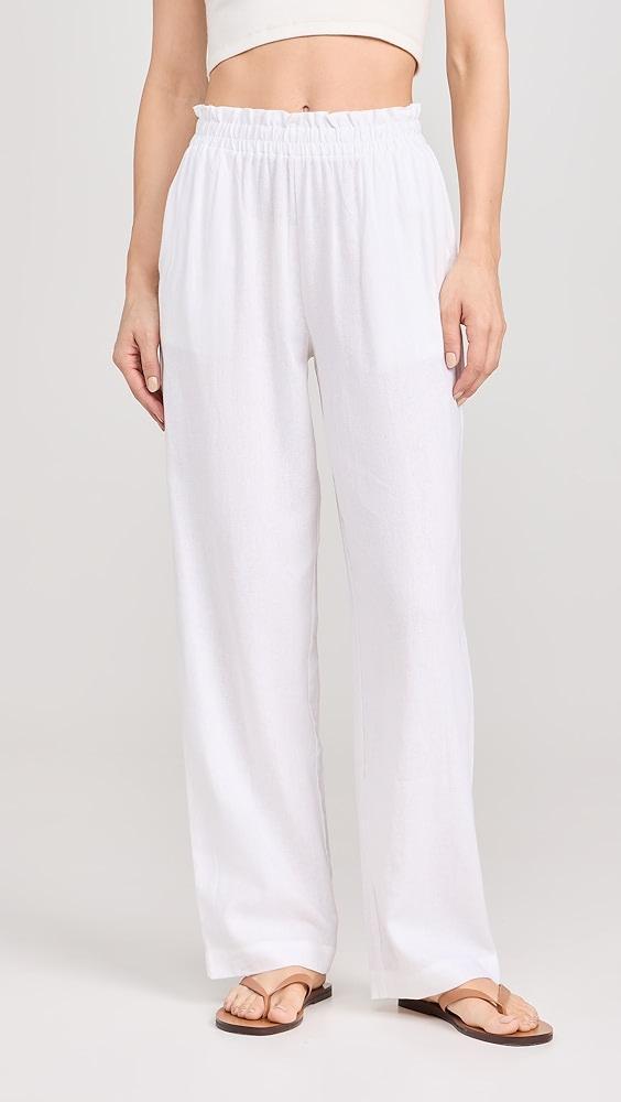 LNA Declan Linen Elastic Waist Pants | Shopbop Product Image